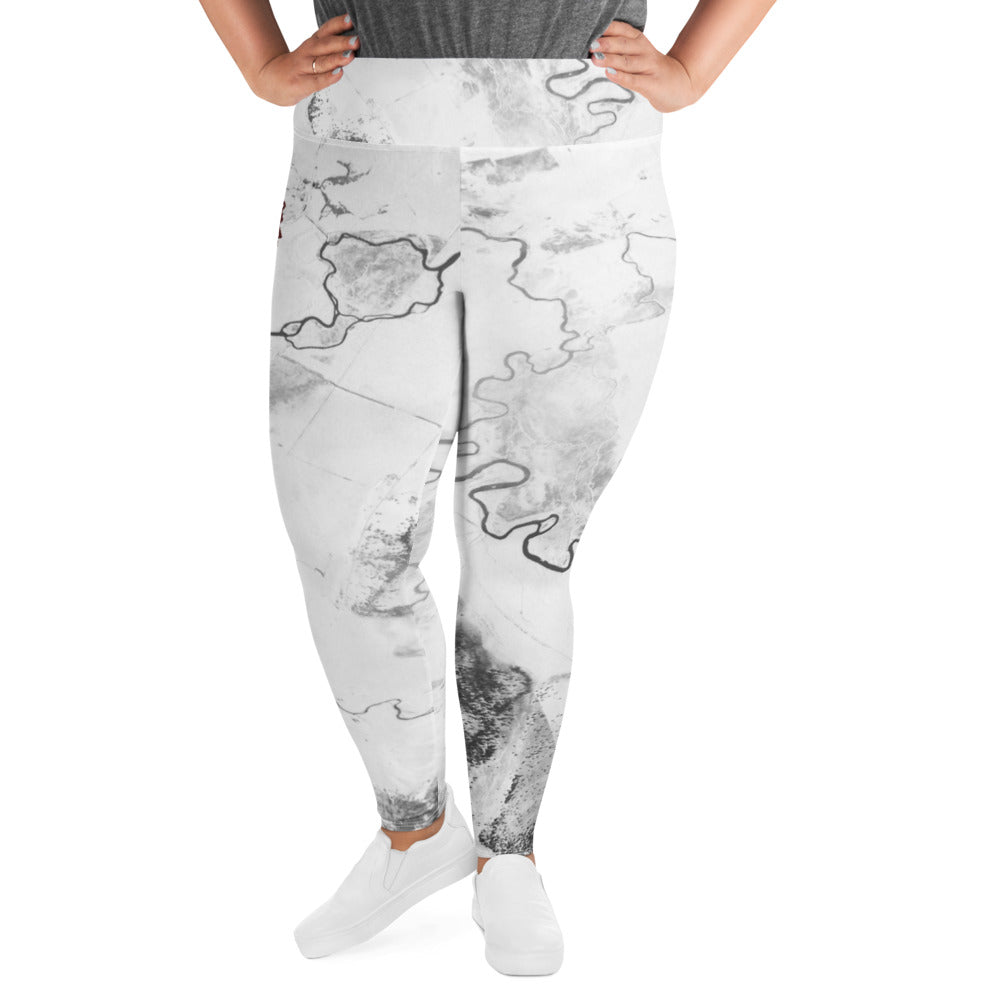 Mennie 96 Women's Plus Size Marble leggings