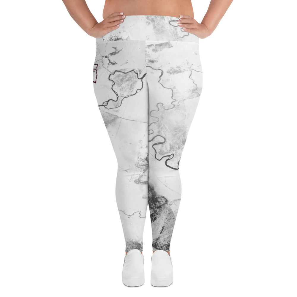 Mennie 96 Women's Plus Size Marble leggings