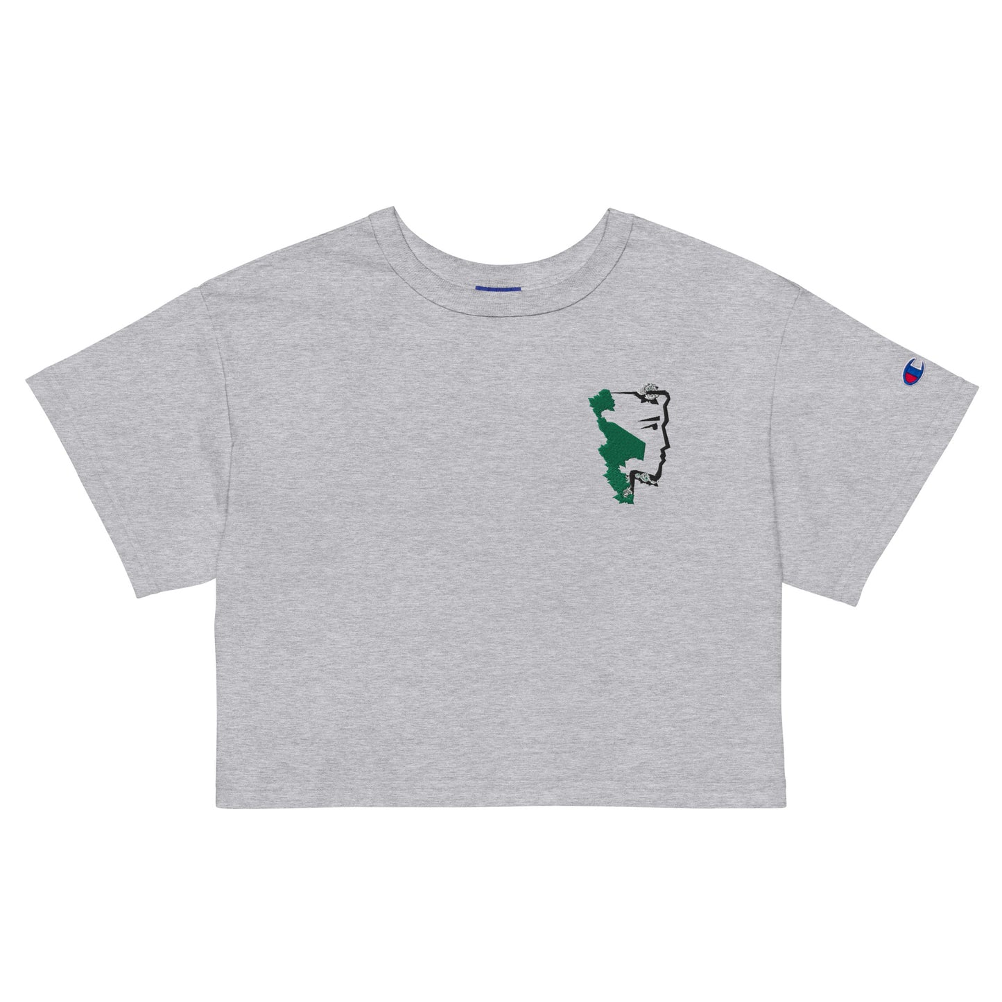 Mennie x Champion White rose crop top