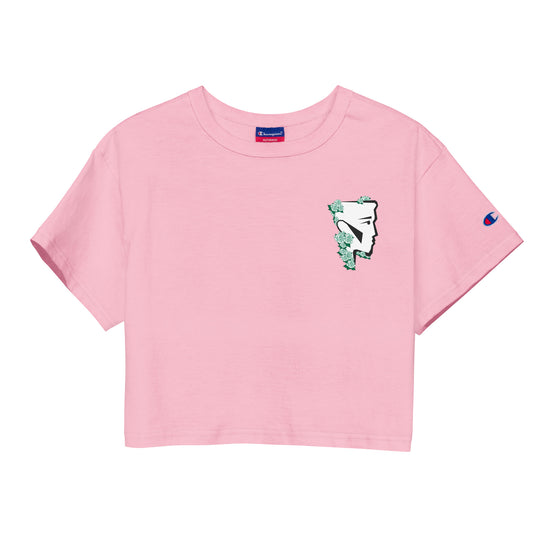 Mennie x Champion White rose crop top