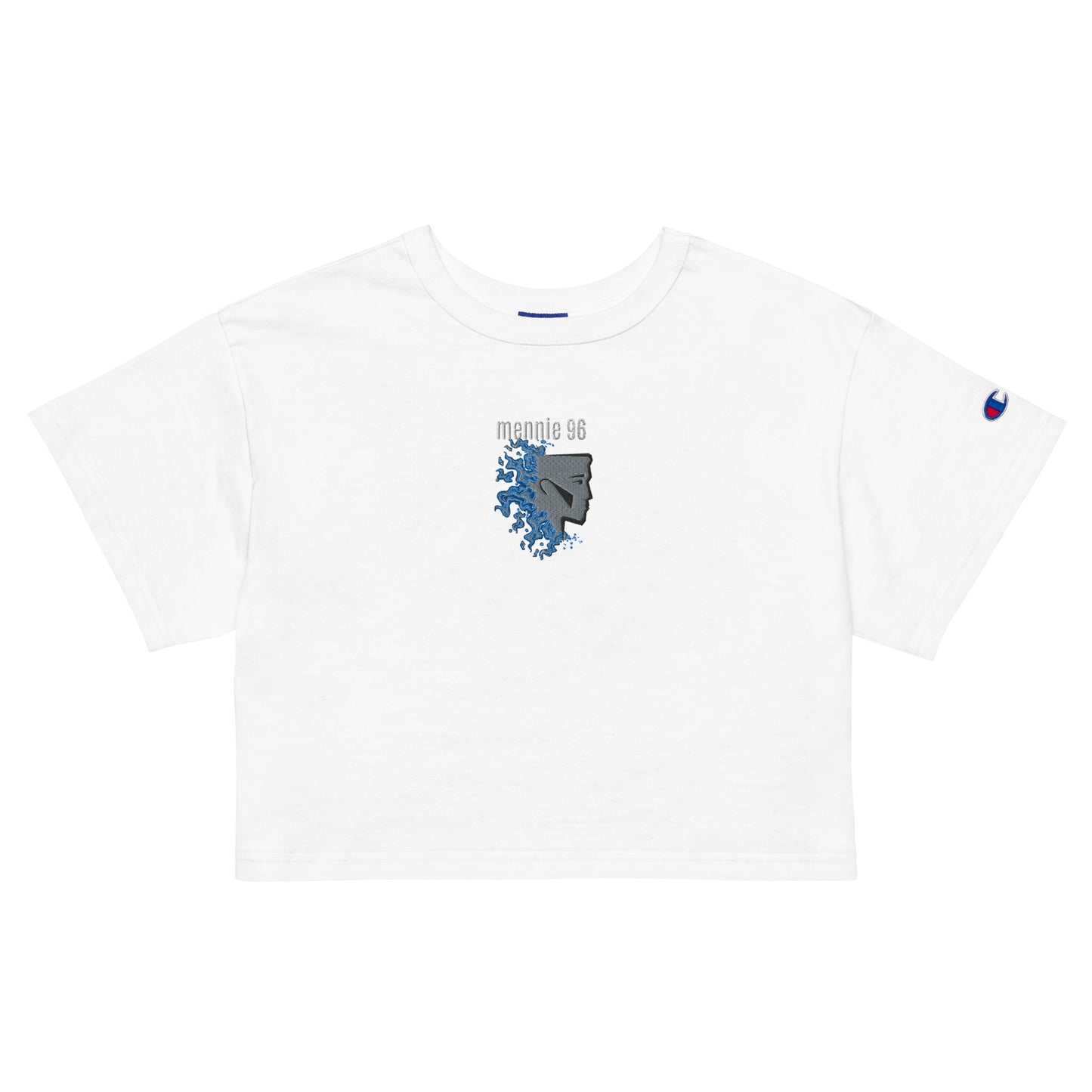 Mennie x Champion Blueflame crop top