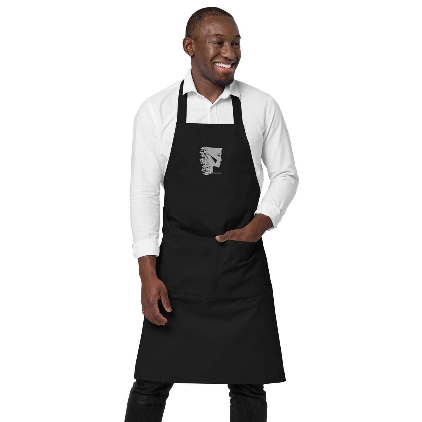 Limited edition Grey flame apron