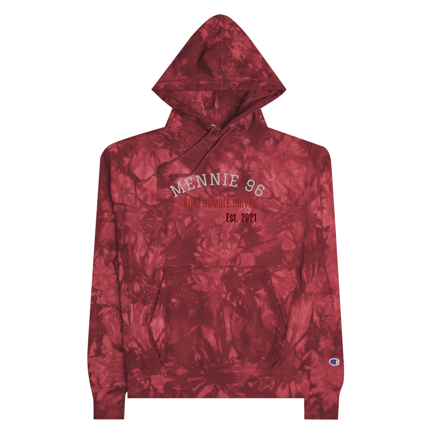 Mennie x Champion tie-dye hoodie