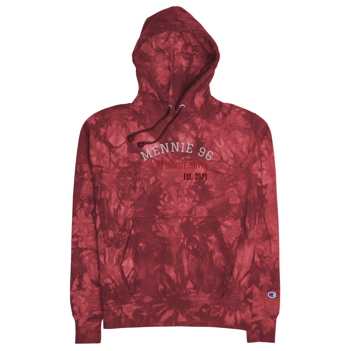 Mennie x Champion tie-dye hoodie