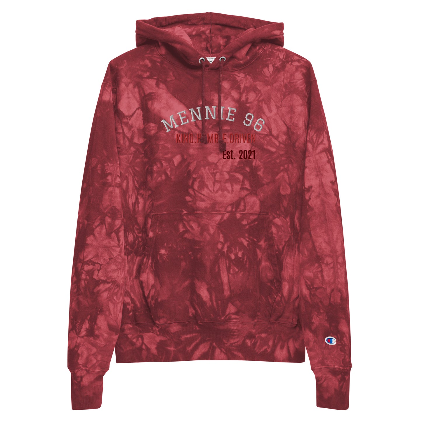 Mennie x Champion tie-dye hoodie