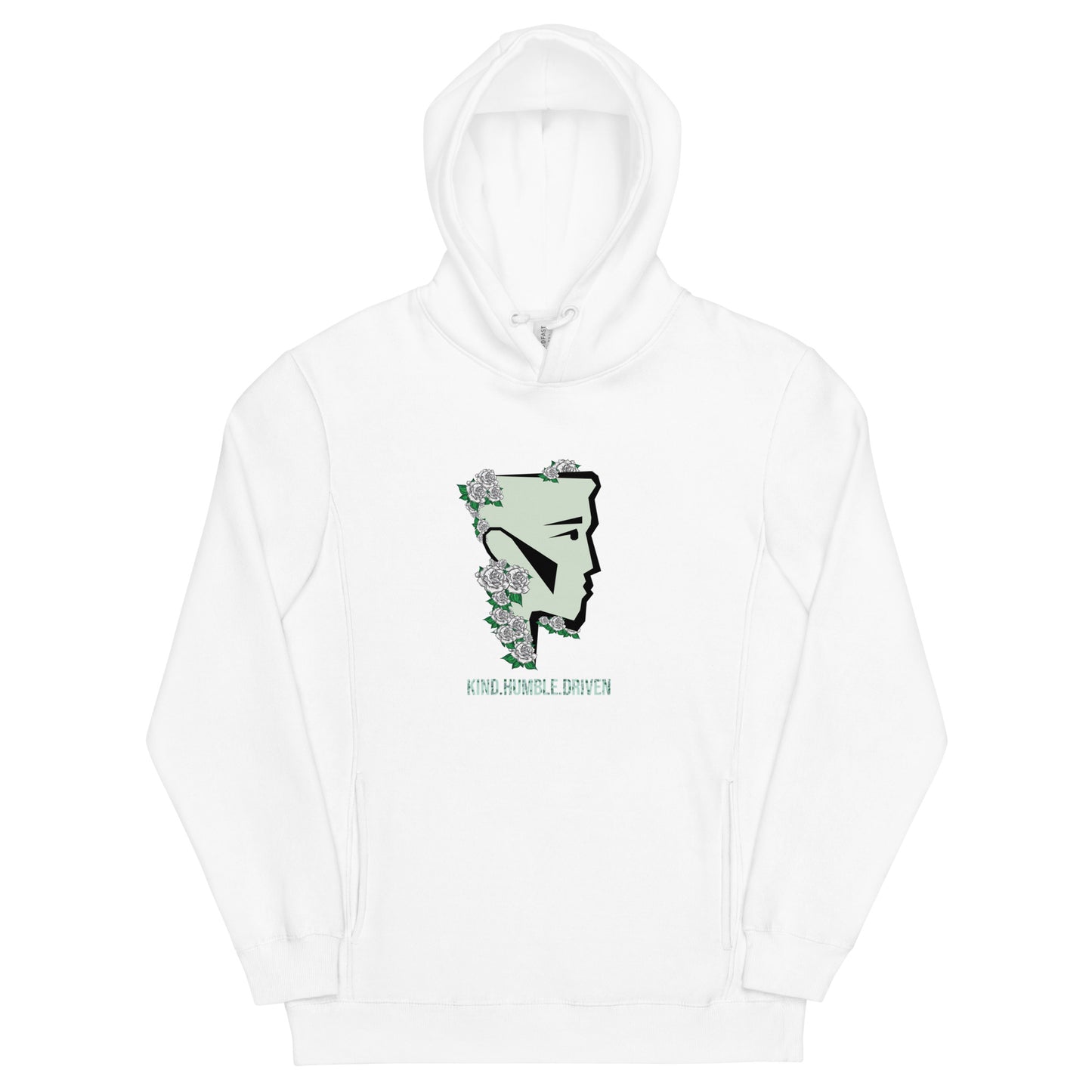 Mennie96 white rose hoodie